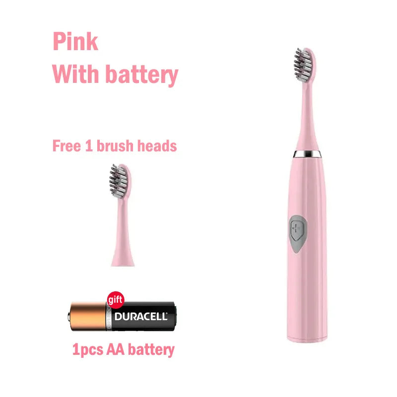 Cepillo de dientes eléctrico para adultos, cerdas suaves DuPont, batería portátil, IPX7, resistente al agua, inteligente, eficaz, cuidado bucal