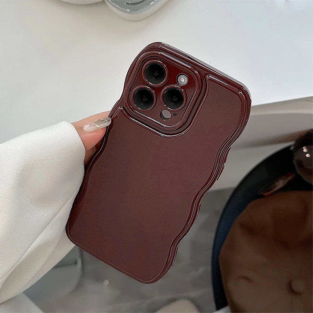 Nueva funda de teléfono ondulada para hombres y mujeres para iPhone 12 13 14 15 16 Pro Max a prueba de golpes disipar el calor fundas blandas de silicona carcasa protectora