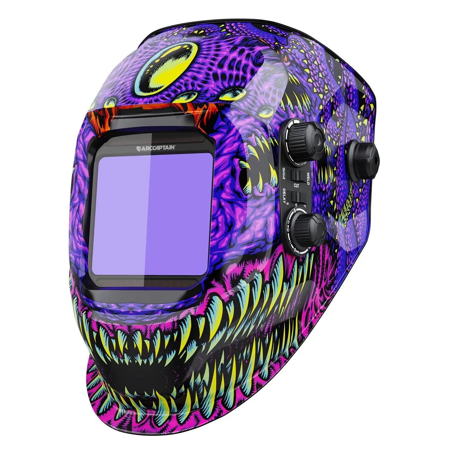 Casco de Soldadura ARCCAPTAIN con Oscurecimiento Automático, 4 Sensores, 1/25000s, para Soldadura TIG MIG ARC, Gran Visibilidad, Color Real