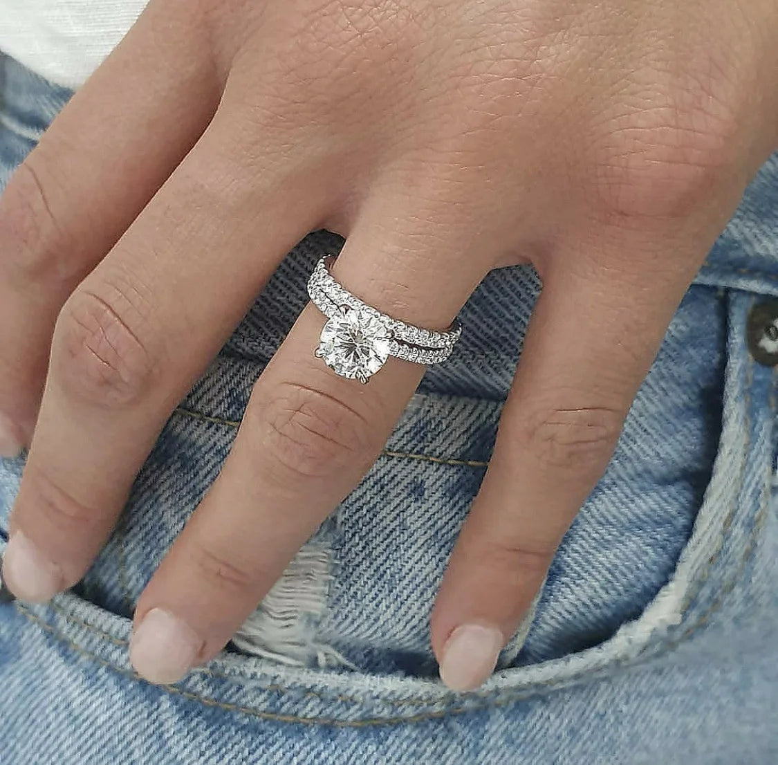 Anillos Plateados en Oferta para Mujer, Diseño Geométrico Punk con Circonita Cúbica, Joyería para Boda o Compromiso, Venta al Por Mayor, Tallas 5-11
