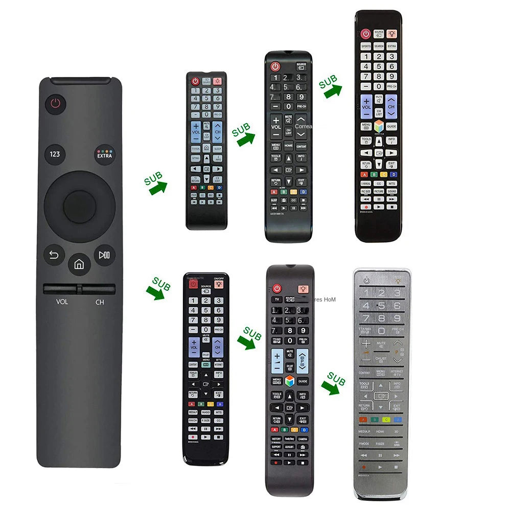 Control remoto por voz Universal para Samsung Smart TV, mando a distancia de repuesto LED QLED 4K 8K Crystal UHD HDR curvo para televisores Samsung