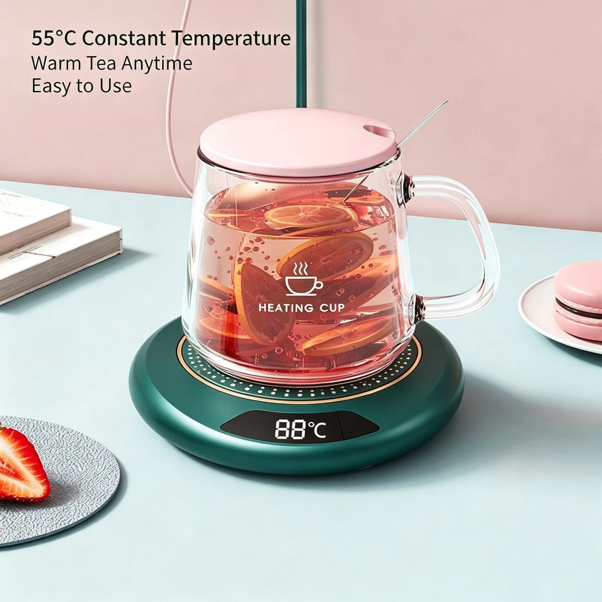 Nuevo Posavasos Calefactor USB con Temperatura Constante, Calentador Inteligente para Tazas de Café y Leche, Calentador Térmico Automático para Oficina y Hogar