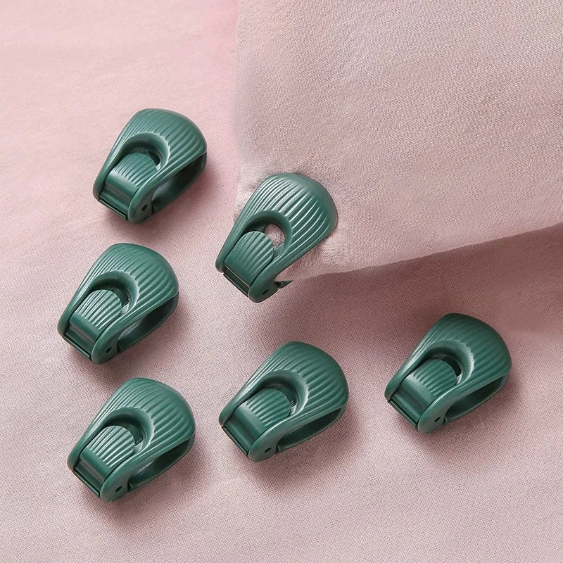 6 clips para funda nórdica, clips antideslizantes para soporte de edredón, soporte para sábanas de edredón, sujetadores para edredón, pinzas sin pines, fijador de edredón de plástico