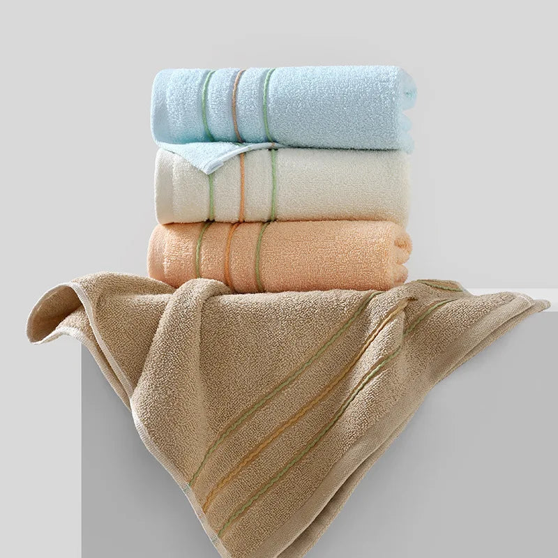 Toallas de algodón puro para el hogar, suaves y absorbentes, de secado súper rápido, para baño, dormitorio estudiantil y hotel.
