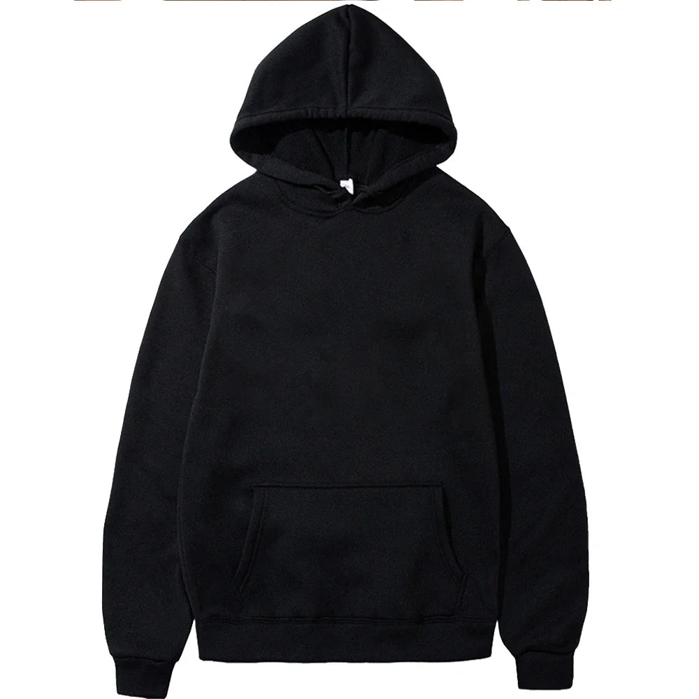 Sudaderas con capucha informales para hombre, sudaderas con capucha cálidas de lana para mujer, jerséis de primavera y otoño, sudaderas de gran tamaño de varios colores negros a la moda, Top