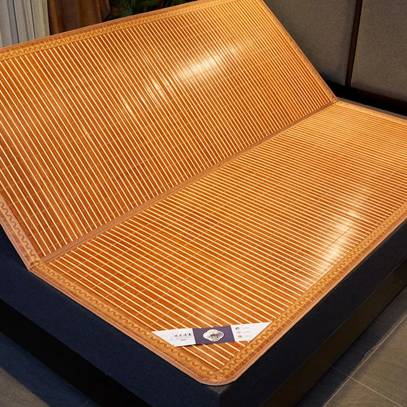 Estera para balcón, estera de bambú, cama doble de doble cara para el hogar, estera plegable de seda helada, cama individual para dormitorio de estudiantes