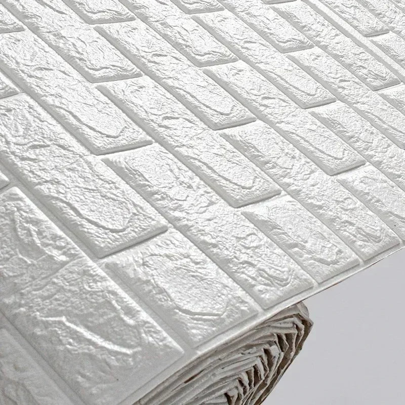 Papel tapiz autoadhesivo de 70cm x 10m, decoración de papel tapiz de ladrillo de espuma antigua, pegatina de pared 3D impermeable para sala de estar y dormitorio