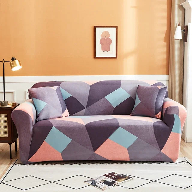 Funda de sofá de 1 pieza, funda de sofá elástica estampada/impresa para sofá esquinero de sala de estar, funda de sofá en forma de L