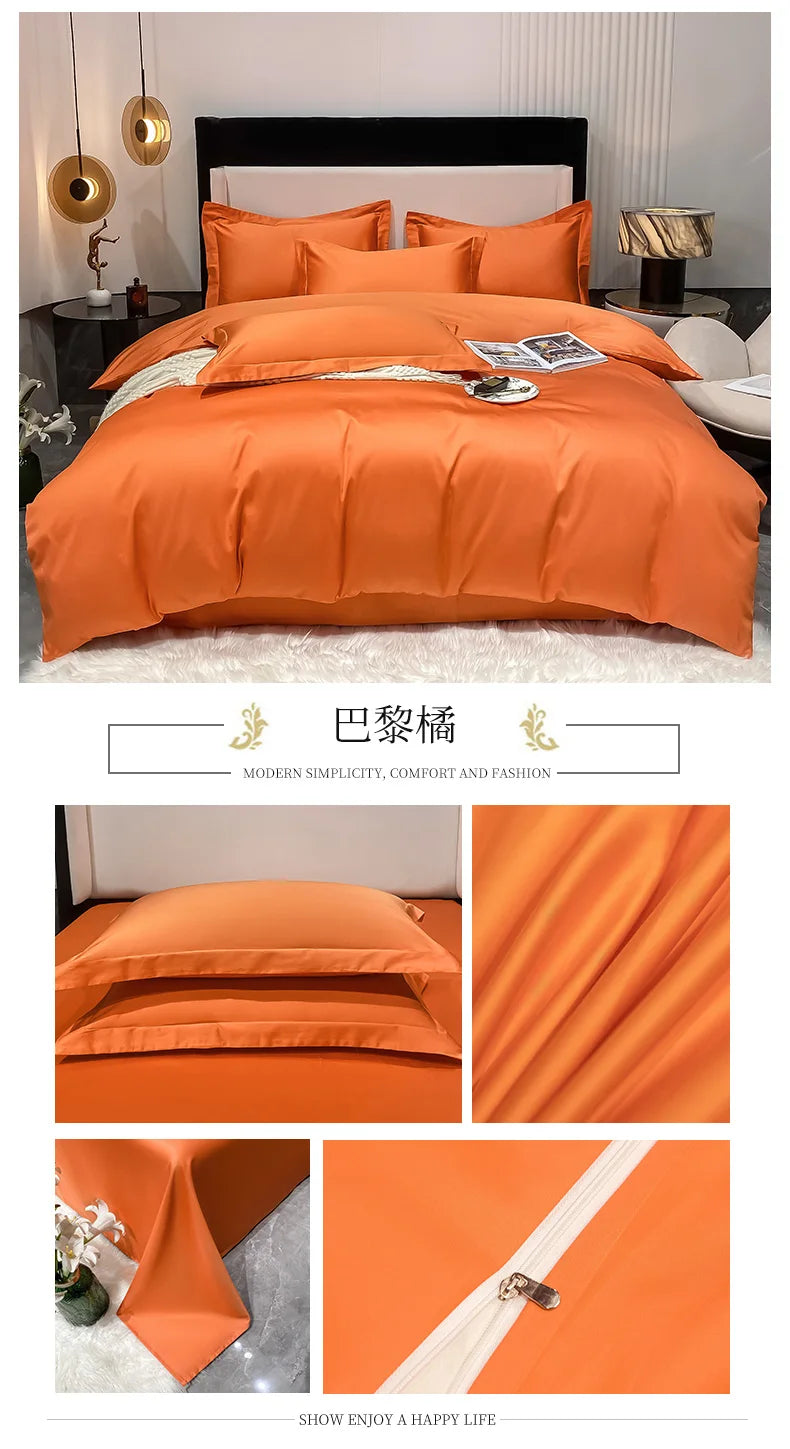 Juego de cama de lujo 100% algodón egipcio funda nórdica funda de almohada Ru Europa doble tamaño Queen King ropa de cama juegos de sábanas suaves
