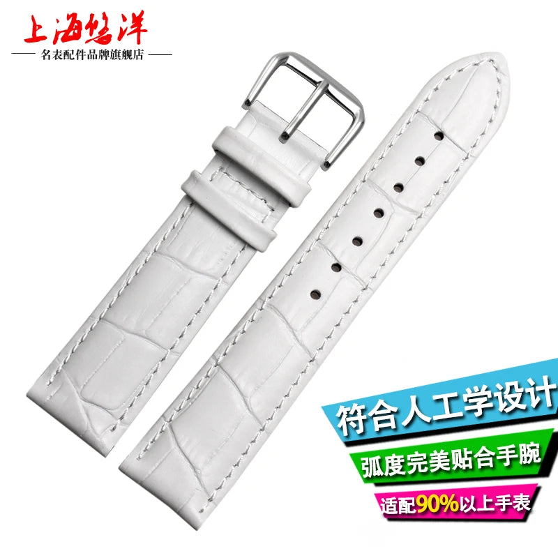 10mm 12mm 14mm 15mm 16mm 18m blanco rojo rosa para Casio Tissot correa de cuero genuino correa de reloj de mujer accesorios de pulsera