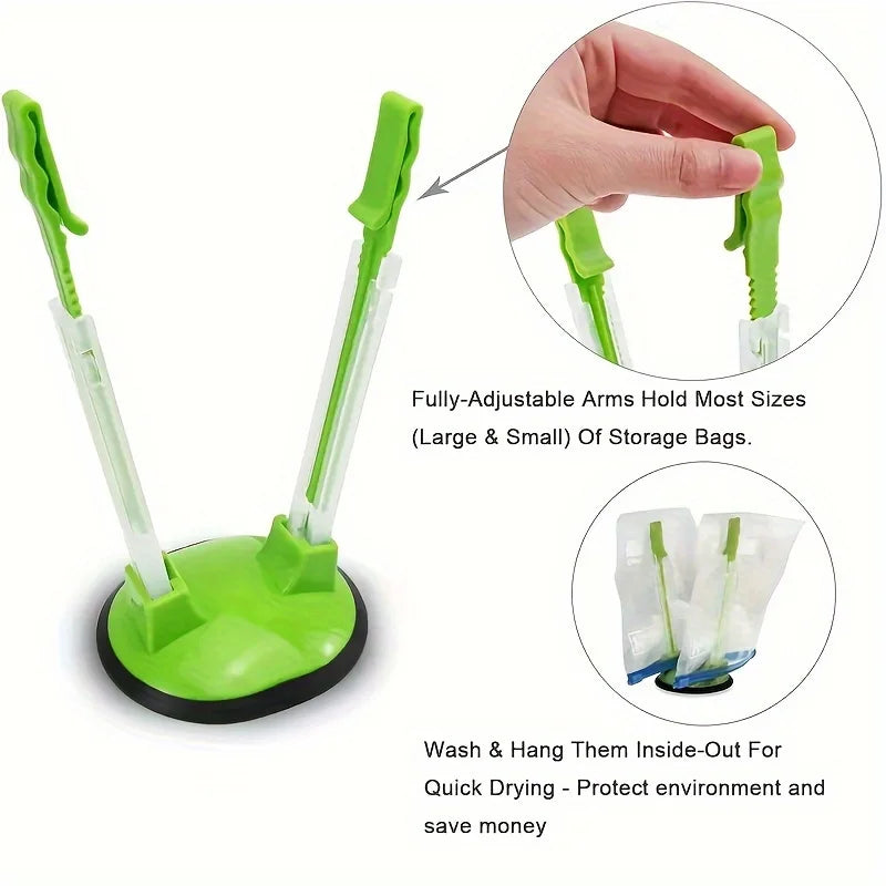 El Gadget de Cocina Definitivo: Soporte para Bolsas de Plástico, Soporte para Sándwiches, Clip para Bolsas de Almacenamiento de Alimentos y Más!
