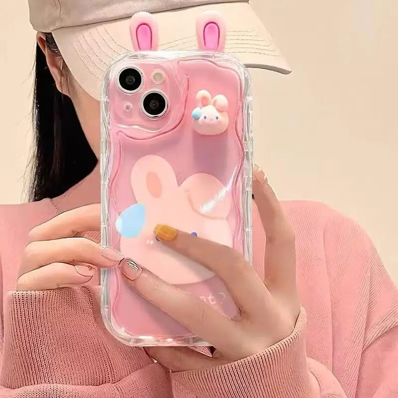Funda de teléfono para OPPO Realme C35 C55 C21Y C25Y C11 C33 C31 C20 C21 C12 C15 C25 C30 C30S C25S C2 5 5i 5s 6i funda lindo oso 3D
