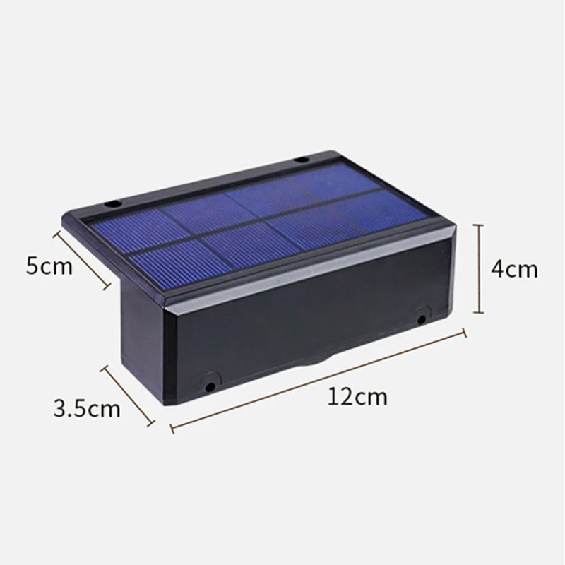 Lámpara LED alimentada por energía Solar, luces solares superbrillantes para jardín, luz impermeable para exteriores, escaleras, balcón, iluminación decorativa de calle