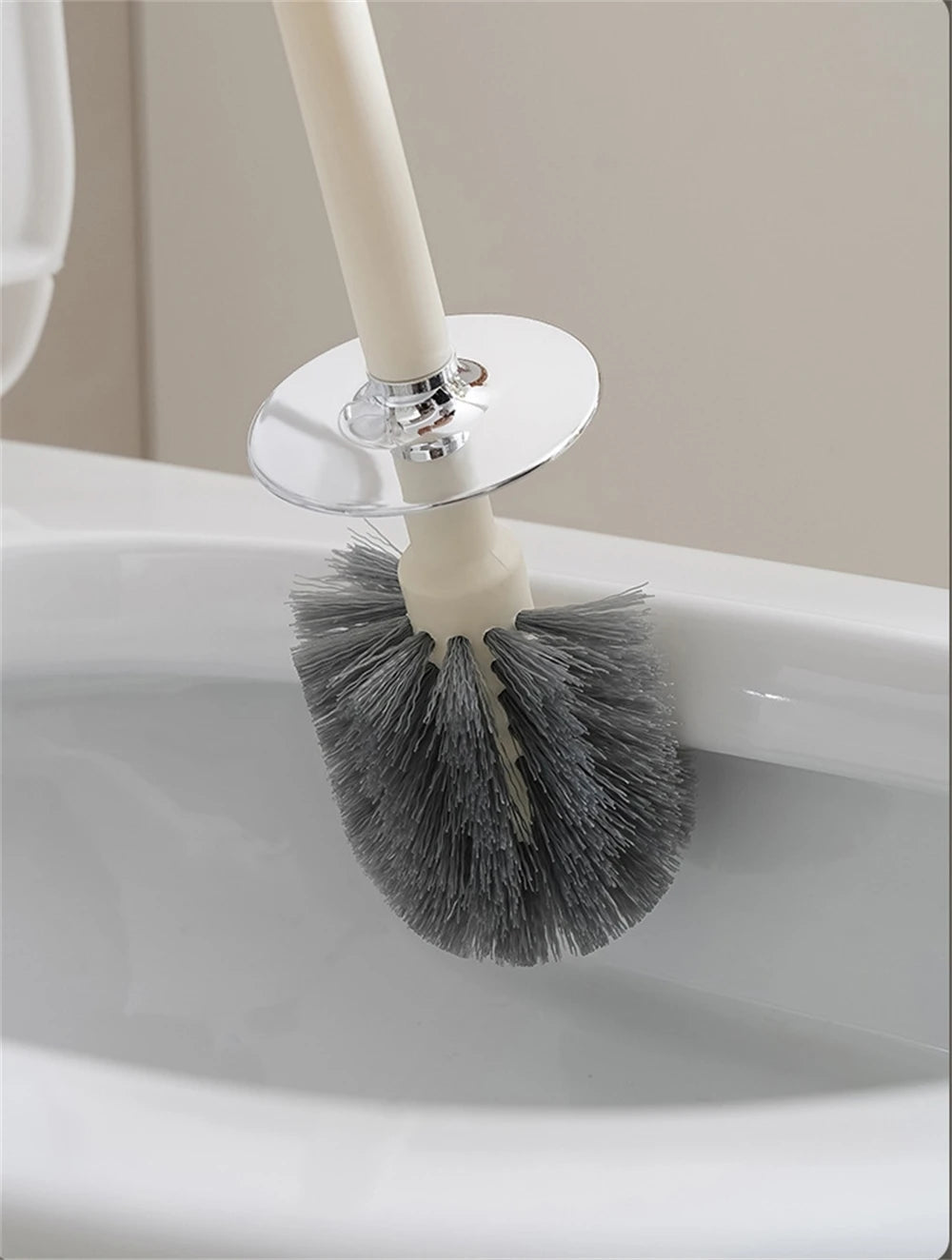 Cepillo de baño creativo con soporte, cepillos suaves para el hogar, accesorios de limpieza, base a prueba de fugas, herramientas de limpieza de secado rápido