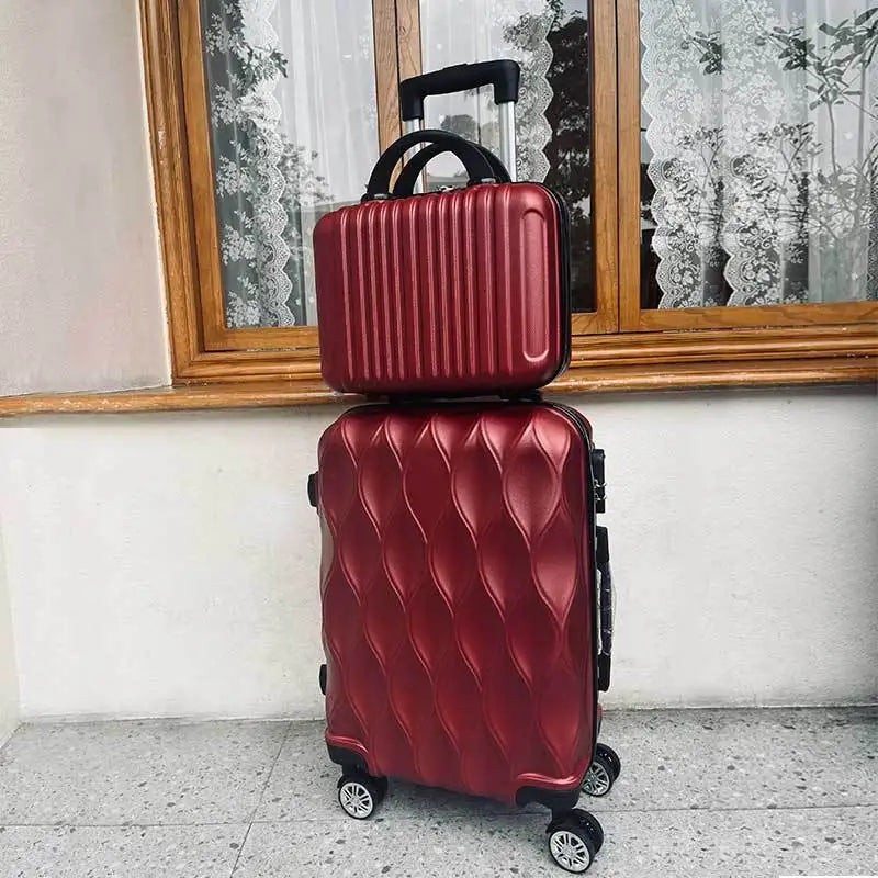 Juego de Maletas de Viaje de Cuatro Piezas con Ruedas Universales ABS, Juego de Maletas de Mano para Viajes y Viajes de Negocios en Tamaños de 14, 20, 24 y 28 Pulgadas