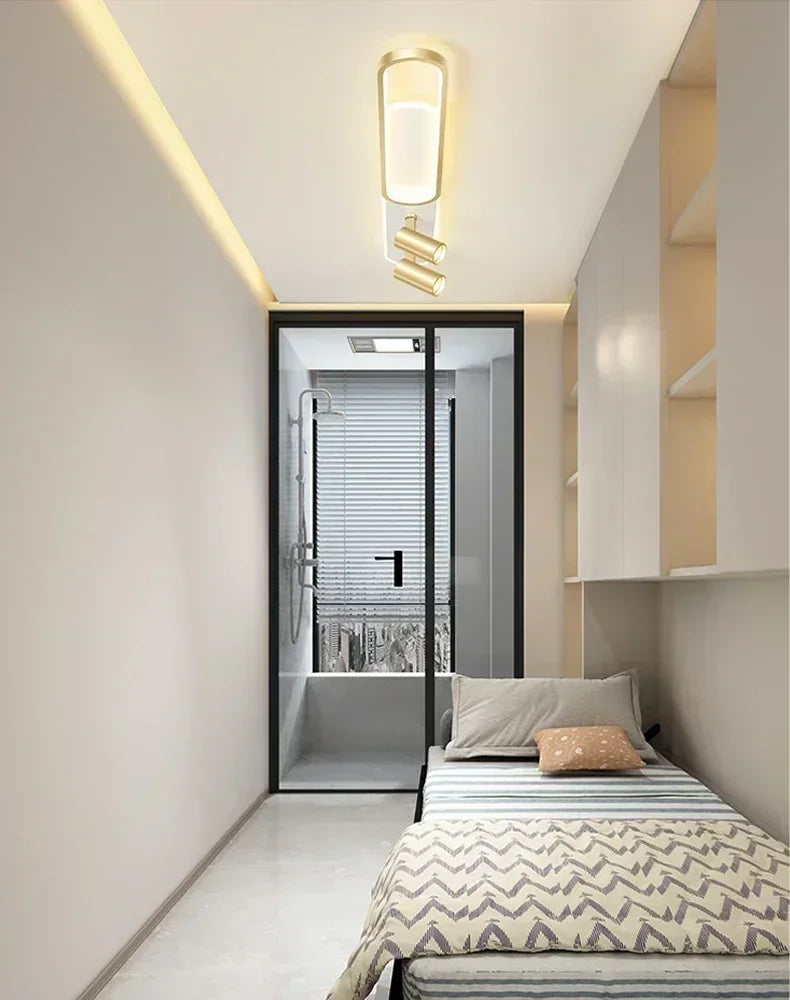 Luces de techo LED modernas con foco, candelabro de pasillo para sala de estar, pasillo, guardarropa, accesorios de iluminación interior para el hogar
