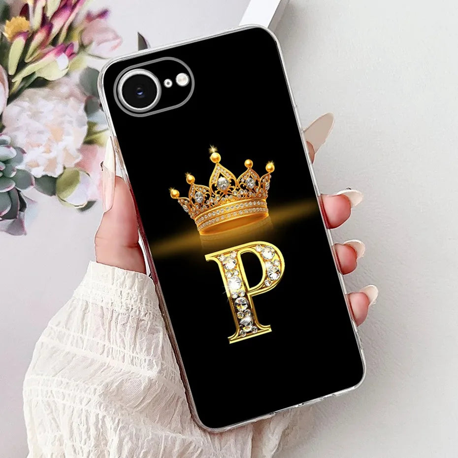 Funda de teléfono con letras a la moda para iPhone 16e SE (2025), funda trasera de silicona suave TPU para iPhone SE 2025, fundas para iPhone16e, parachoques
