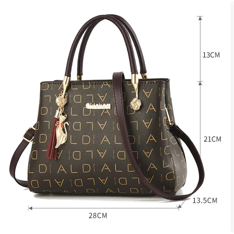 Bolso cruzado informal de cuero PU para mujer, bolso de mano de diseñador de lujo, bolso de hombro de viaje de gran capacidad