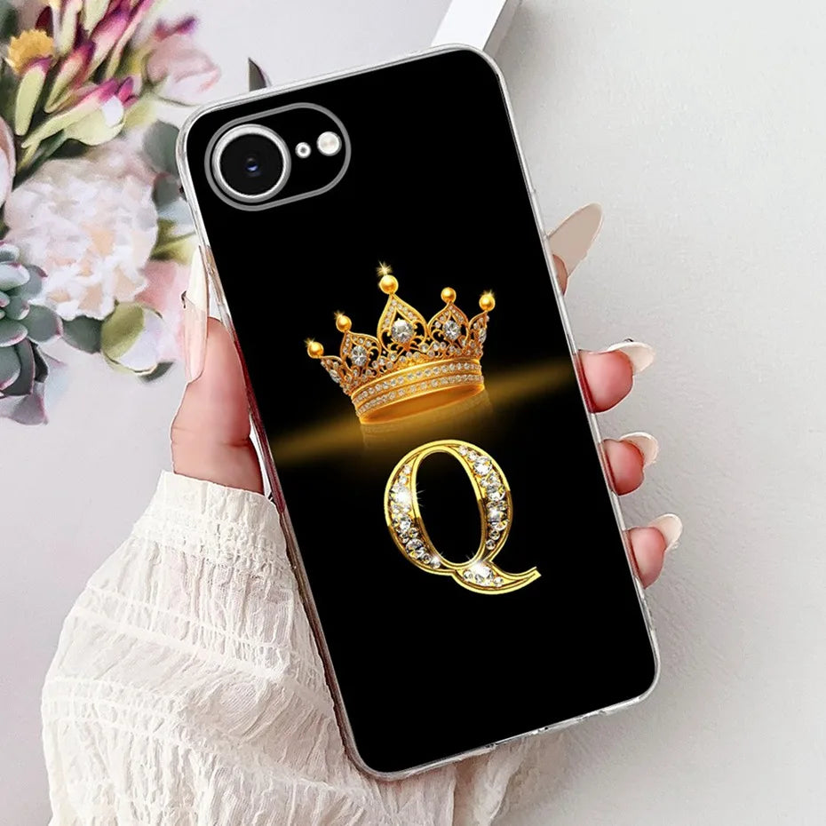 Funda de teléfono con letras a la moda para iPhone 16e SE (2025), funda trasera de silicona suave TPU para iPhone SE 2025, fundas para iPhone16e, parachoques