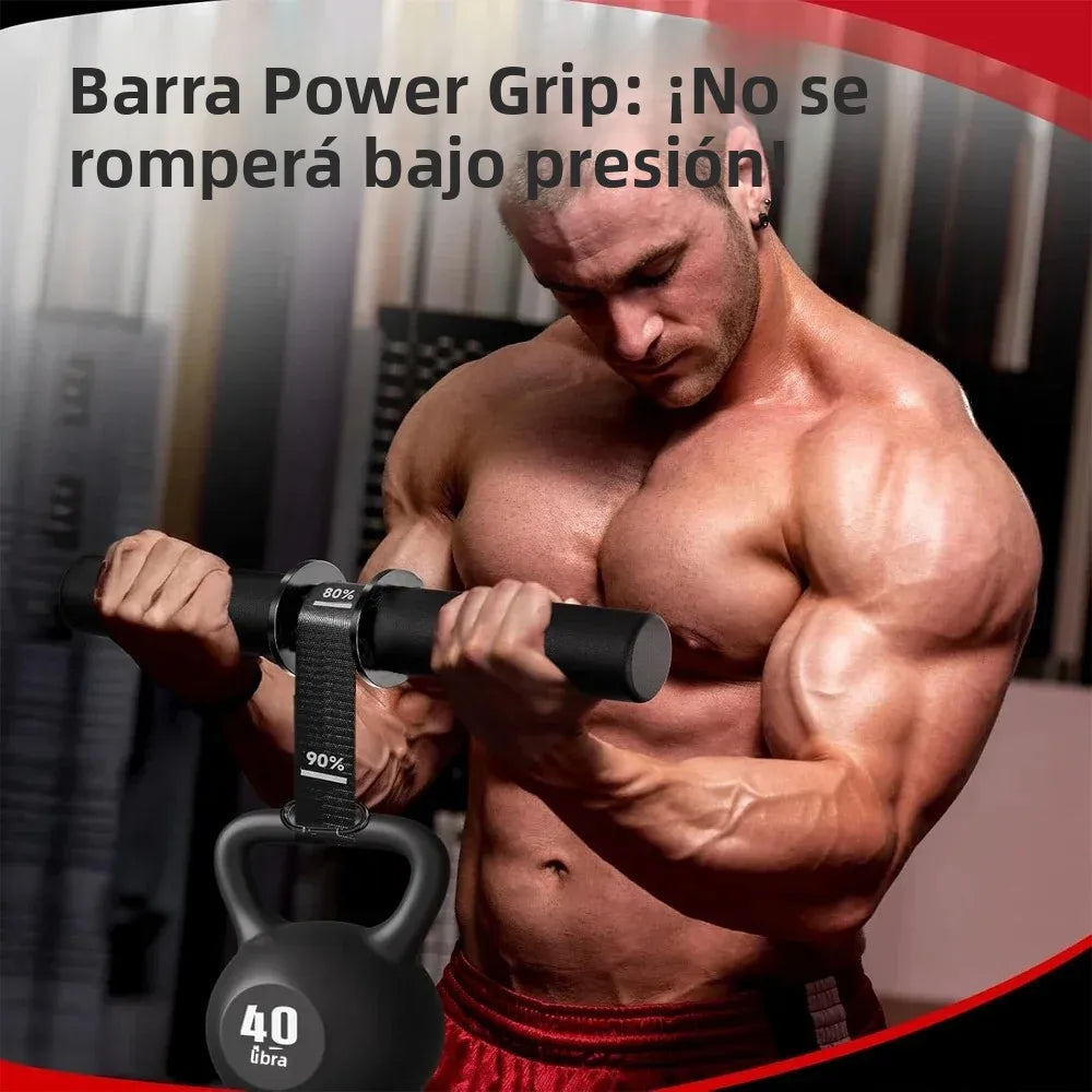 Rodillo de Muñeca Ajustable para Entrenamiento de Fuerza del Antebrazo con Correa de Agarre Antideslizante Engrosada, Equipo de Fitness para Entrenamiento en Casa de la Parte Superior del Cuerpo