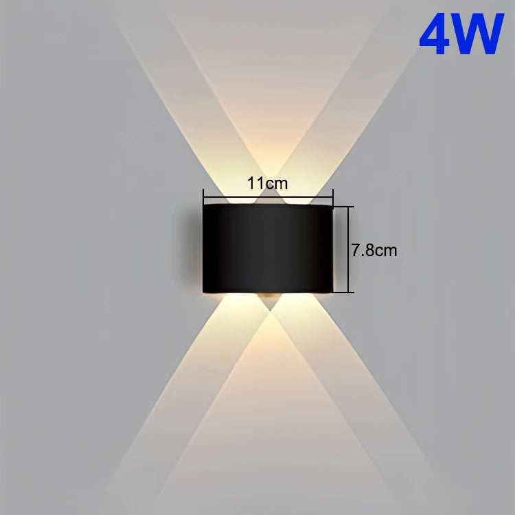 Lámpara de pared LED para interior arriba y abajo, luz de pared Interior para dormitorio, sala de estar, pasillo, iluminación exterior, decoración del hogar