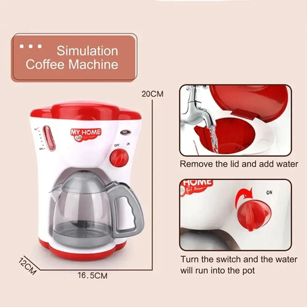 Electrodomésticos de cocina, juguetes, juego de cocina para niños, juego de cocina, accesorios para casa de muñecas, licuadora, cafetera, máquina mezcladora, tostadora