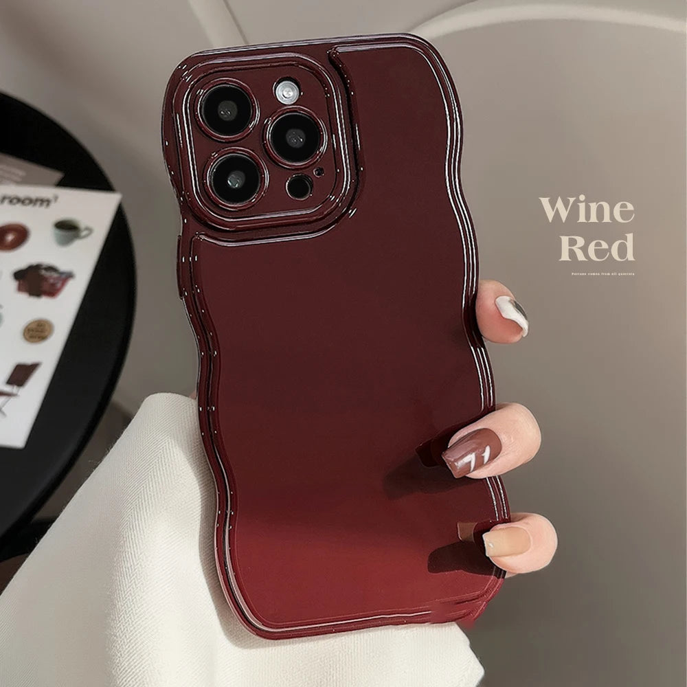 Nueva funda de teléfono ondulada para hombres y mujeres para iPhone 12 13 14 15 16 Pro Max a prueba de golpes disipar el calor fundas blandas de silicona carcasa protectora
