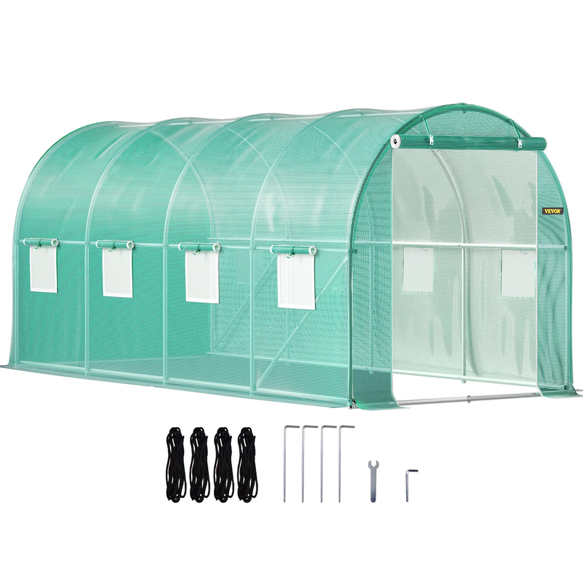 SucceBuy Marco galvanizado para invernadero de túnel para caminar y cubierta impermeable 15x7x7/10x7x7/20x10x7/12x7x7 pies Invernaderos y marcos fríos