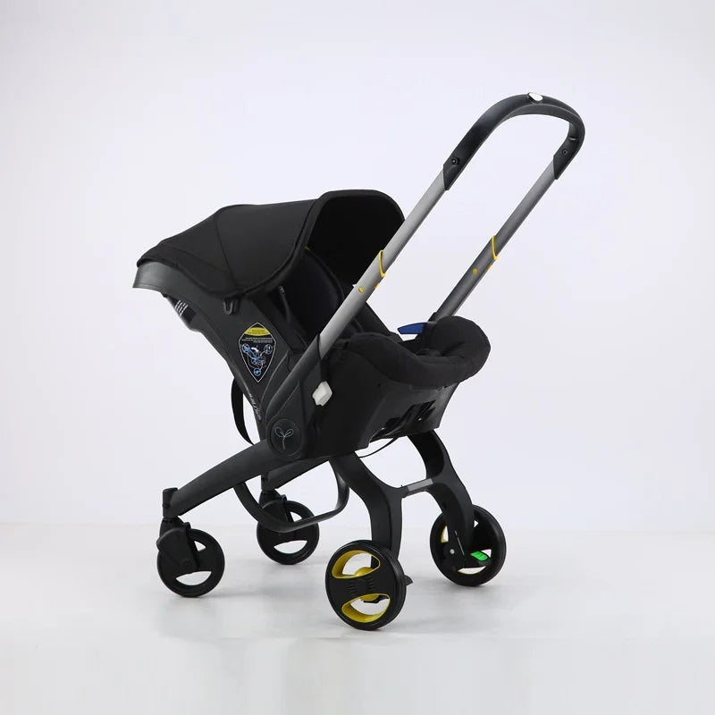 Cochecito de bebé 4 en 1 con asiento de coche, cochecito de bebé plegable con paisaje alto, cochecitos para recién nacidos, carrito 3 en 1