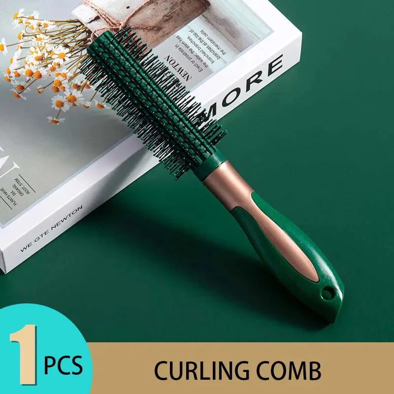 Cepillo de masaje para el cuero cabelludo con cojín de aire ovalado y redondo, herramienta antiestática exfoliante para peinar el cabello en salones de belleza y SPA