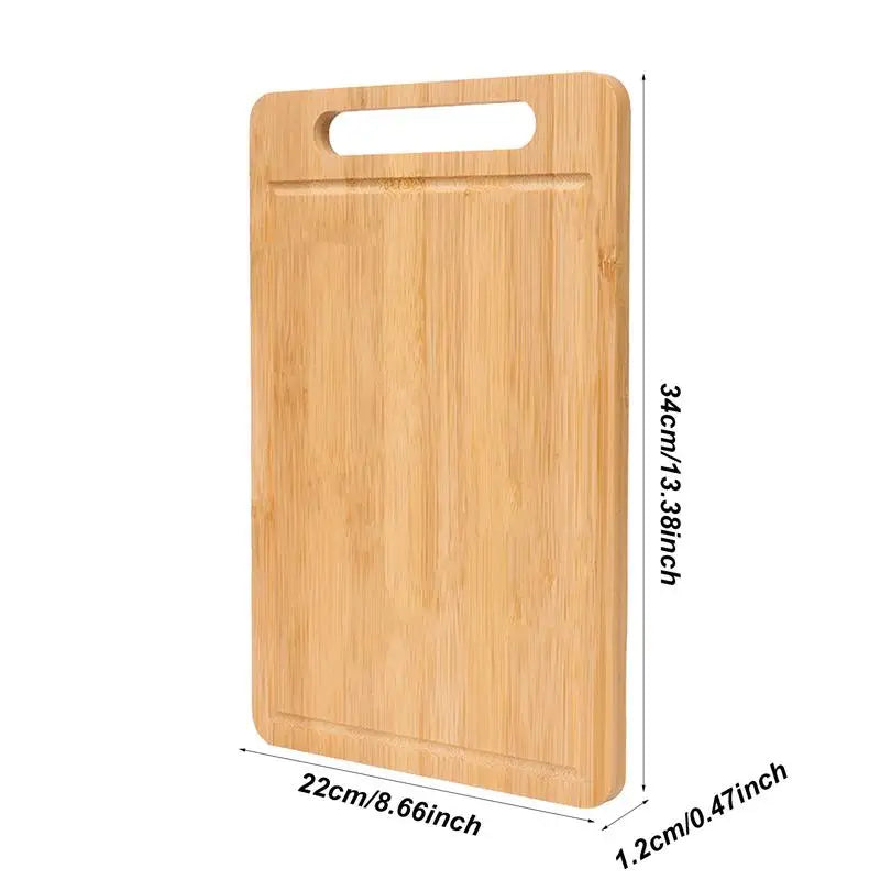 Tabla de cortar de cocina, tabla de cortar de madera maciza gruesa, disponible en doble cara, tablas de cortar rectangulares para frutas, verduras y carne