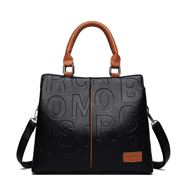 Bolso cruzado informal de cuero PU para mujer, bolso de mano de diseñador de lujo, bolso de hombro de viaje de gran capacidad