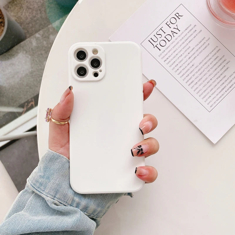 Funda de teléfono con protección de cámara para iPhone 11, 12, 13, 14 Pro Max XS X XR 7 8 Plus SE 2020, fundas traseras de parachoques a prueba de golpes