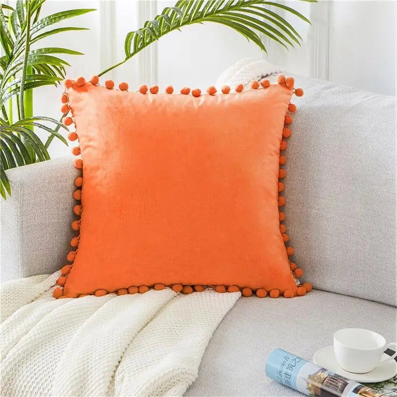 1 Uds. Fundas de cojín de terciopelo suave, fundas de almohada decorativas cuadradas para sofá, cama cómoda, funda de almohada para el hogar y el coche