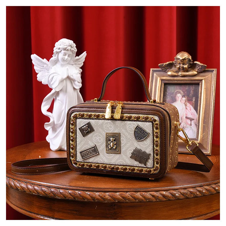 Bolso para mujer, nuevo bolso cuadrado pequeño y elegante de lujo ligero para mujer, versátil para ir al trabajo, bandolera/hombro portátil
