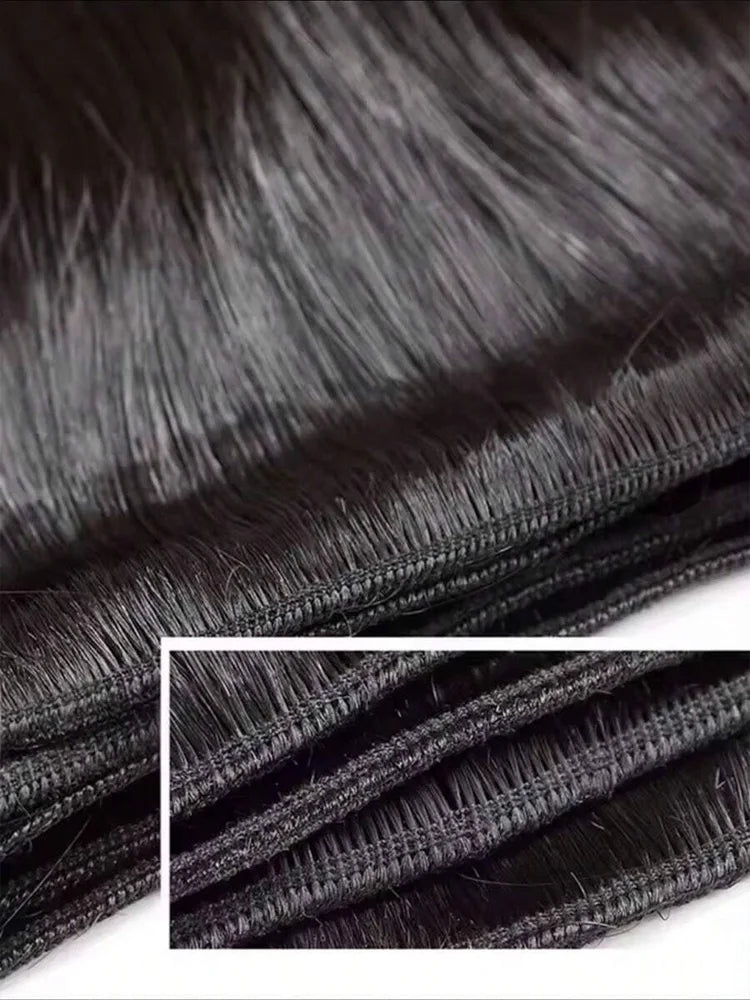 Paquetes de 42 pulgadas, extensiones de cabello humano brasileño liso de hueso, extensiones crudas, Tissage para mujeres