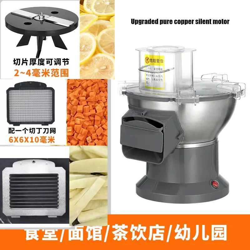 Electric potatoes French fries chips cutter Slicer carrot dicing machine shredding grater machine Ham Granulator food processor