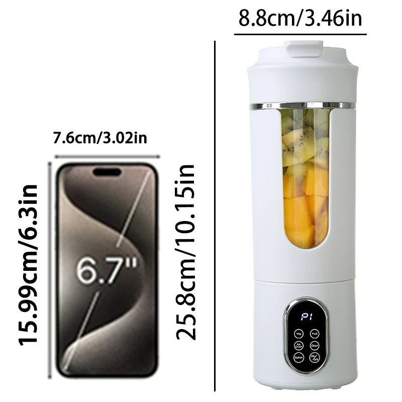 Exprimidor Portátil, Licuadora Multifuncional, Exprimidor con Carga USB, Adecuado para Hacer Smoothies, Batidos y Jugos de Frutas