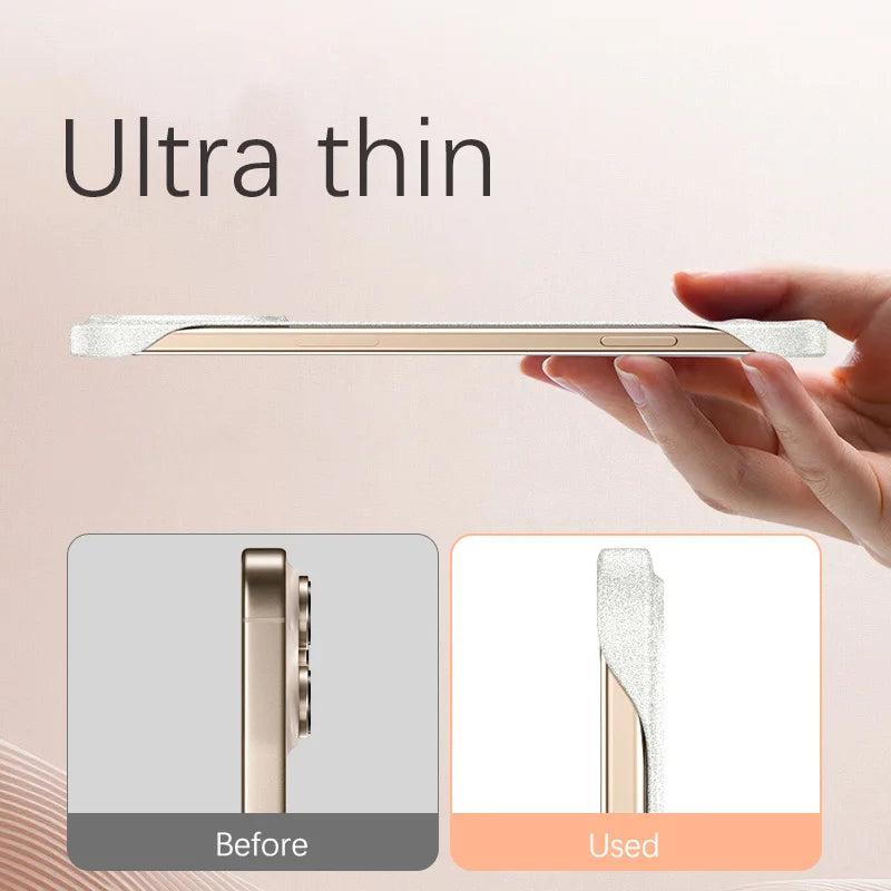 Fundas de teléfono magnéticas sin marco esmeriladas mate para Magsafe iPhone 17 Air 16 16E 15 14 13 12 11 Pro X XR XS Max Plus Mini