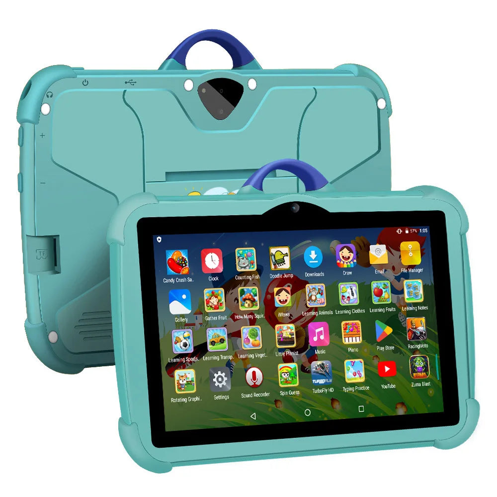 Tableta PC para niños de 7 pulgadas con Android 13 Quad Core 4GB RAM 64GB ROM aprendizaje educativo favorito de los niños diseño Simple barato