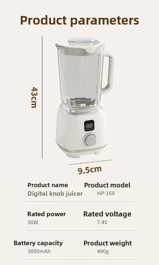 Nuevo extractor de jugo original para el hogar, máquina de procesamiento de frutas y jugo totalmente automática, licuadora de jugo portátil, hoja de acero inoxidable