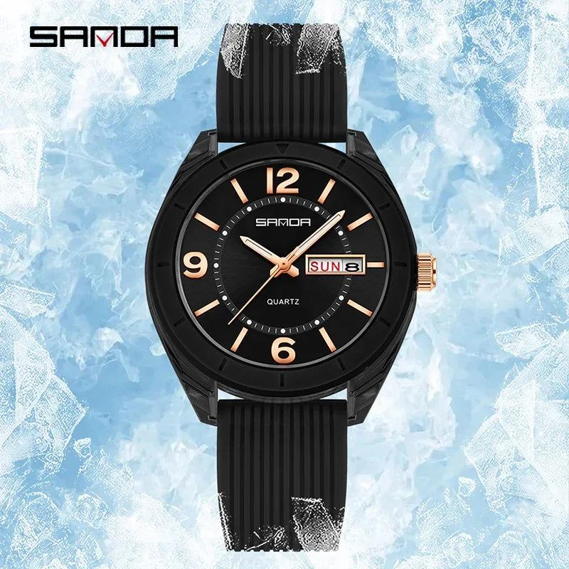 Reloj de Pulsera SANDA para Mujer, Nuevo, Moderno, Deportivo, de Cuarzo, con Fecha, Semana, Resistente al Agua, Luminoso, Elegante