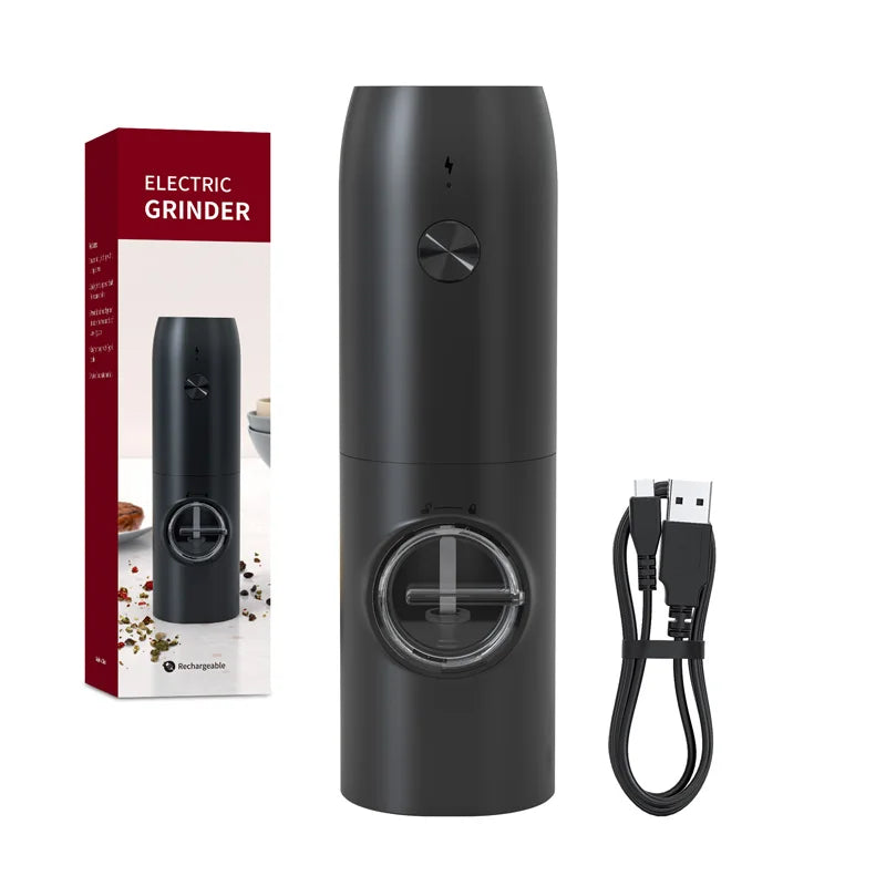 Juego de molinillos de pimienta eléctricos automáticos, molinillo de sal y pimienta con grosor ajustable, molinillo de especias para cocina, 1 ud./2 uds.