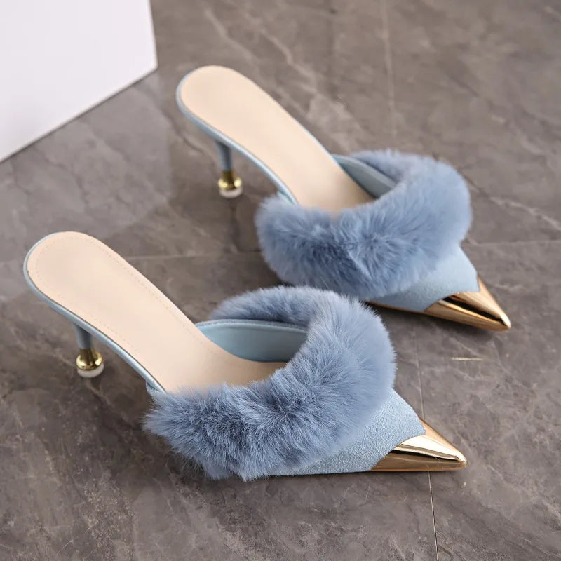 Zapatillas de tacón alto para mujer de moda 2025 Zapatillas de moda