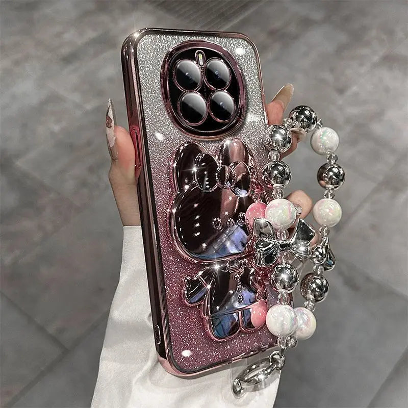 Funda con soporte para espejo de maquillaje de conejo, funda protectora para pulsera Magic 7 Lite 6 5 Pro Magic7 Pro Honor X9A/B X9C X7A/B