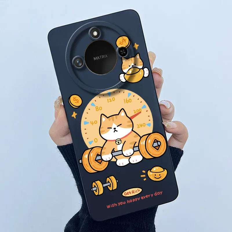 Para Honor X9C Funda de teléfono inteligente X9cSmart Funda de silicona suave dulce moda pintada dibujos animados niños niñas encantadora Funda trasera estampada