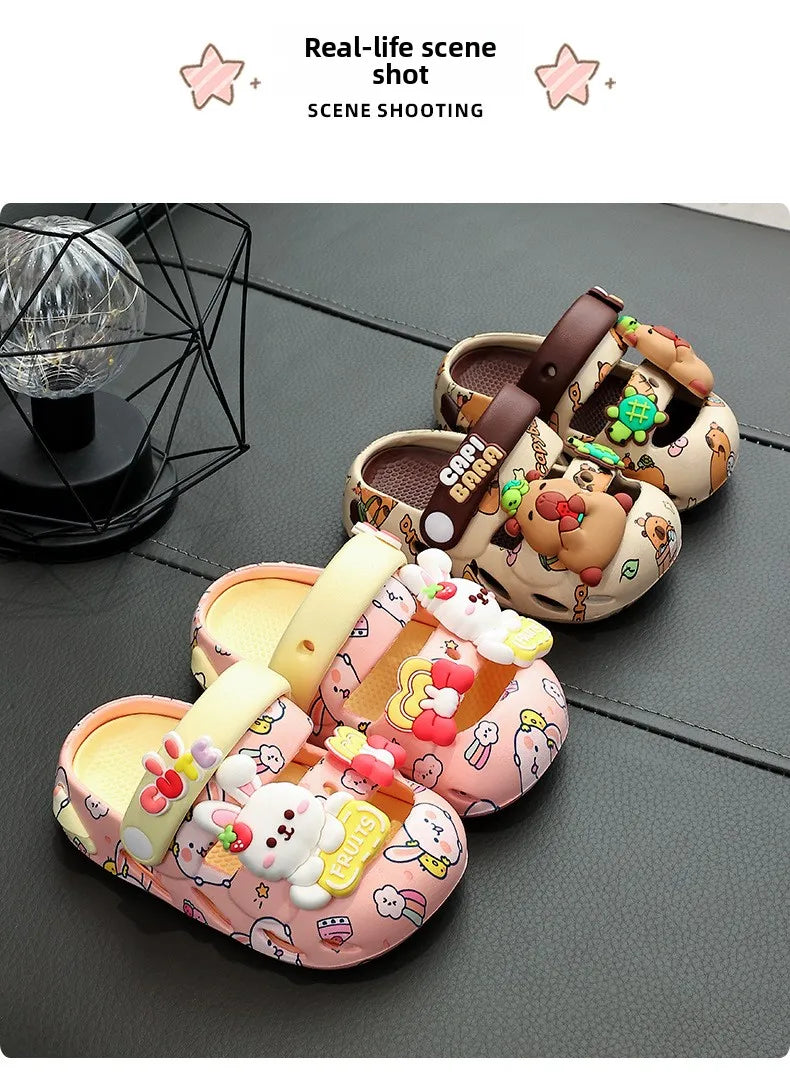 Sandalias de Jardín para Niños Verano 2026, Chanclas de Playa para Niños y Niñas, Ligeras, Transpirables, con Dibujos Animados, Lindas, para Bebés