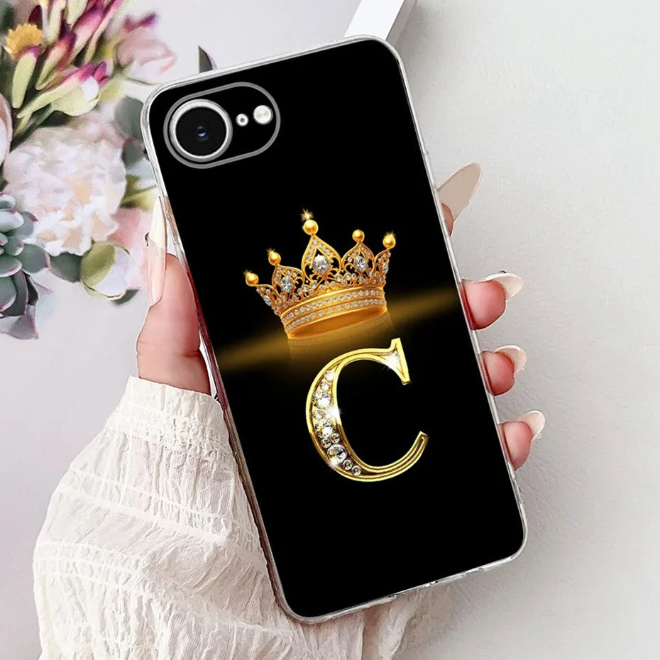 Funda de teléfono con letras a la moda para iPhone 16e SE (2025), funda trasera de silicona suave TPU para iPhone SE 2025, fundas para iPhone16e, parachoques