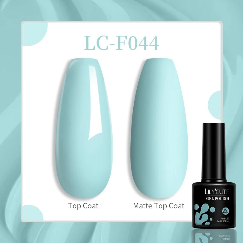 LILYCUTE-esmalte en Gel para uñas, barniz semipermanente para manicura, con LED UV, 129 colores, 7ML
