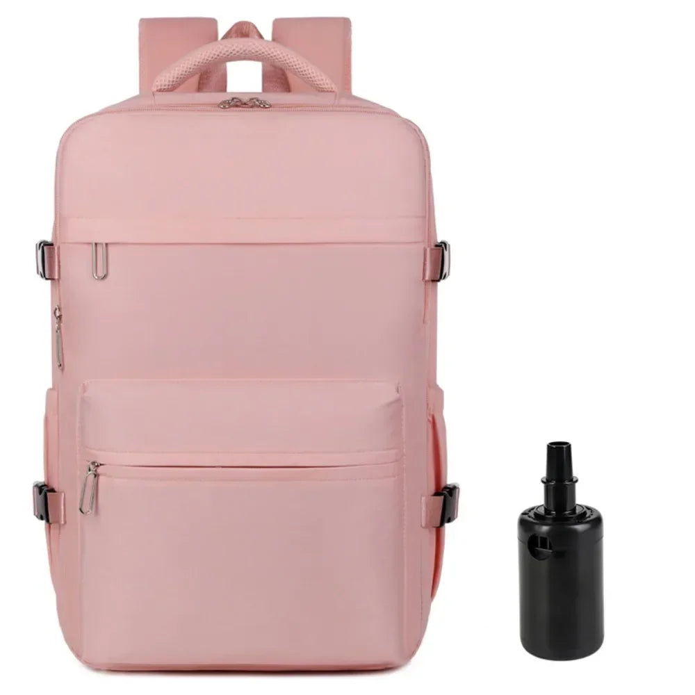 Mochila de compresión al vacío para hombre, mochila para ordenador portátil, mochila de viaje al vacío para senderismo, mochila Ryanair, bolsa de cabina de 46x30x20